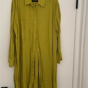 Zara linen Shirt Dress